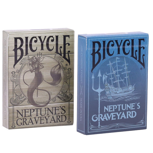 PLAYING CARD DECKS.COM Neptune’s Graveyard pirate ship front card for immersive pirate party nights.