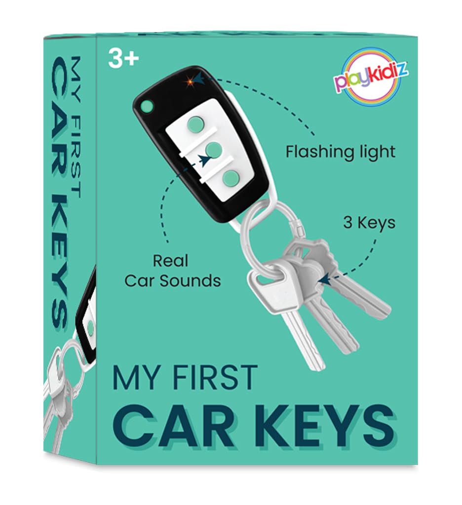 Playkidiz Car Keys buttons for little hands, boosting fine motor skills during play.