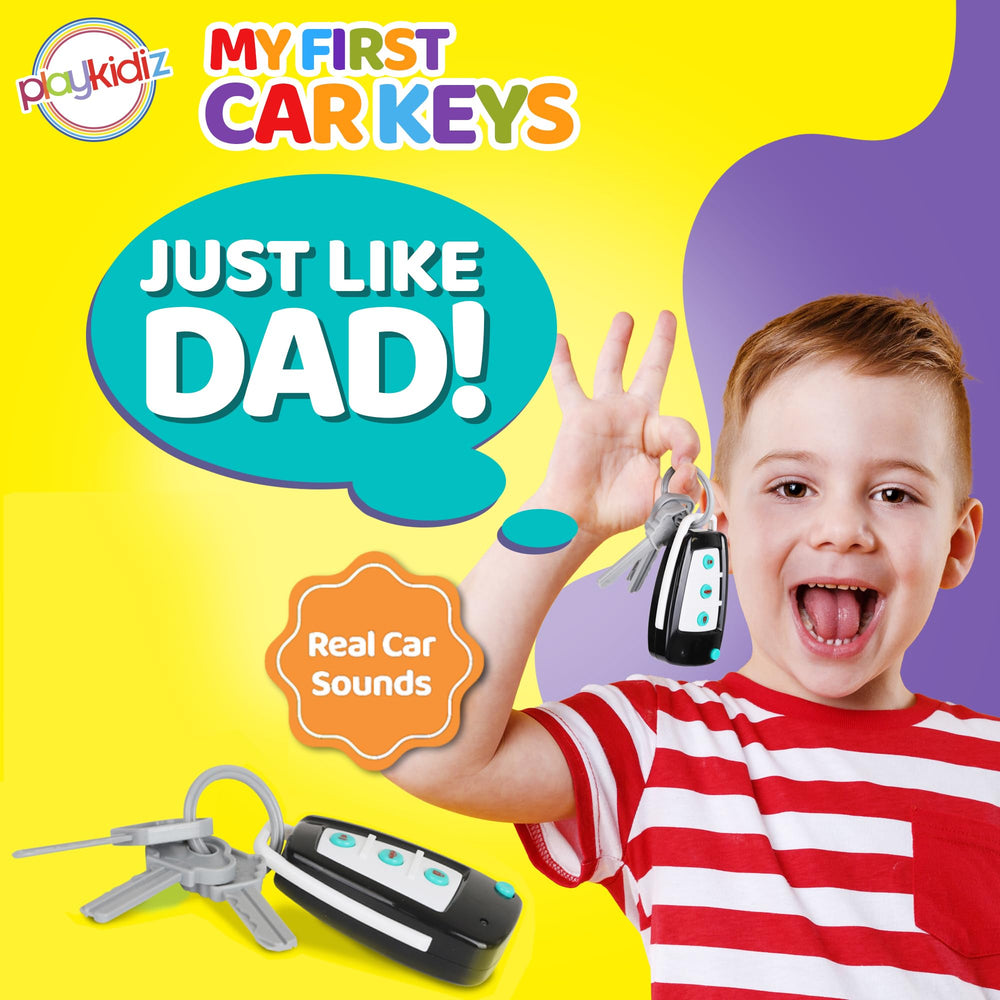 Playkidiz Car Keys key shapes help kids imitate adults and imagine trips.