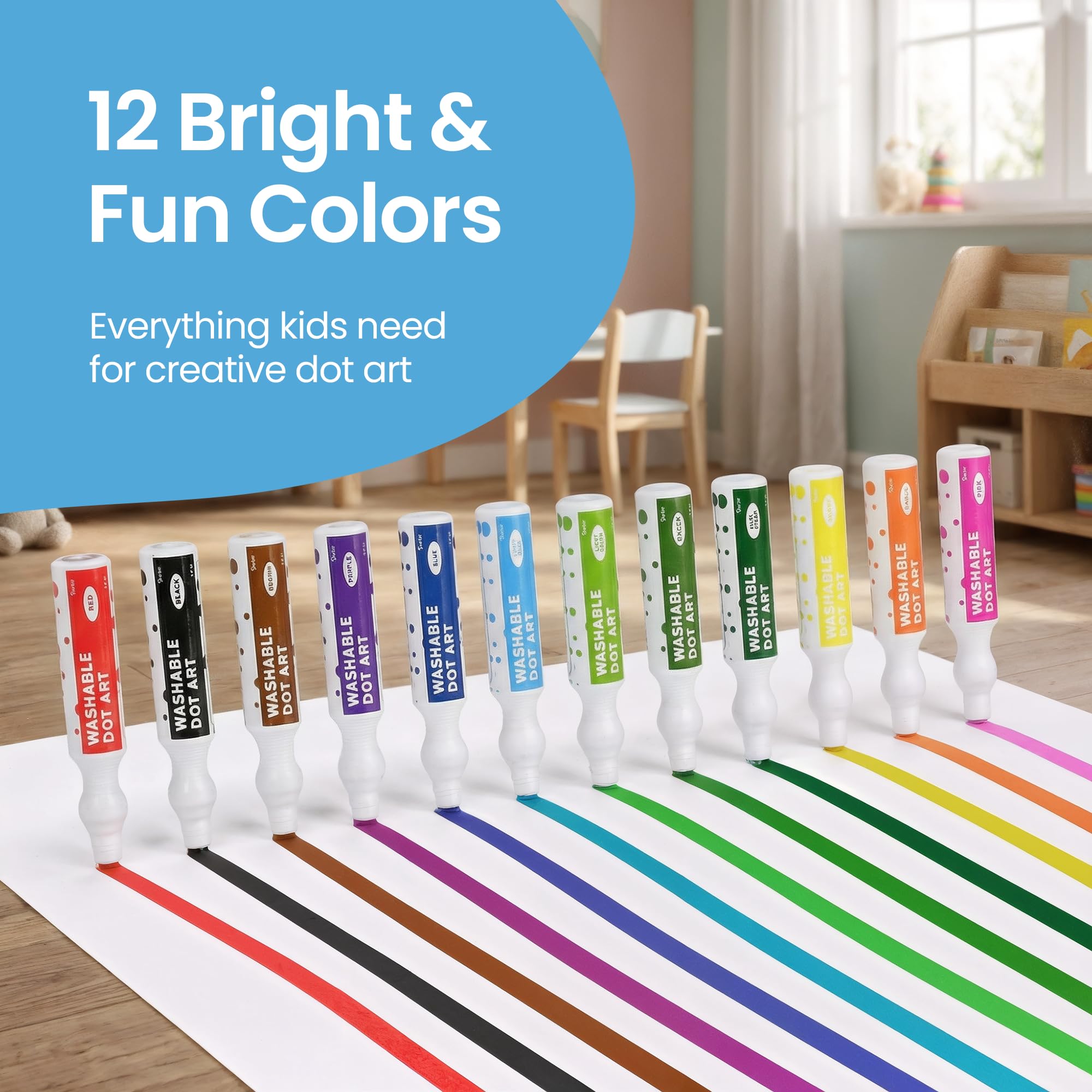 Playkidiz Darice pastel color range for soft, gentle kid art
