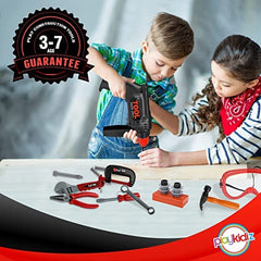 Playkidiz Tool Box with working drill and saw, inspires safe, interactive building play.