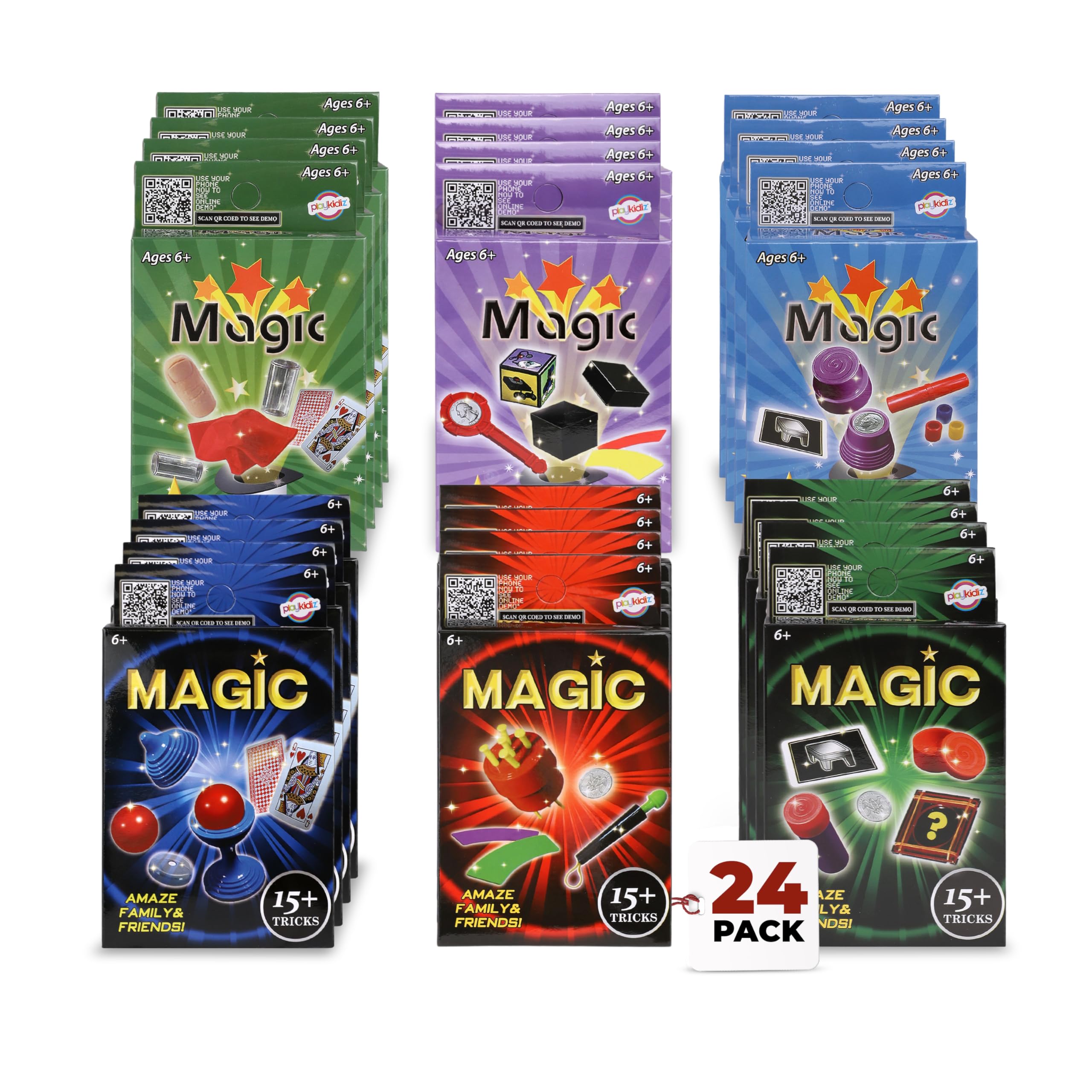 Playkidz magic trick kit deck box portable party favors for kids.