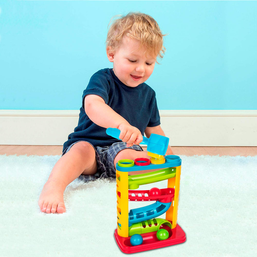 Playkidz multicolor balls slide down the layer for engaging fine motor play