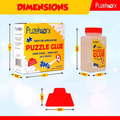 PuzzleWorx glue dries clear to protect puzzle art