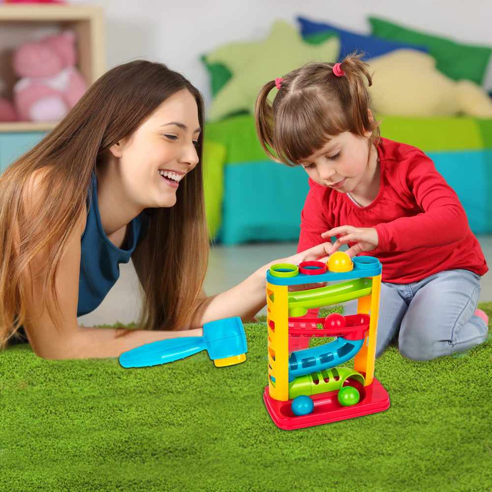 Playkidz stimulating toy supports early development through cause and effect