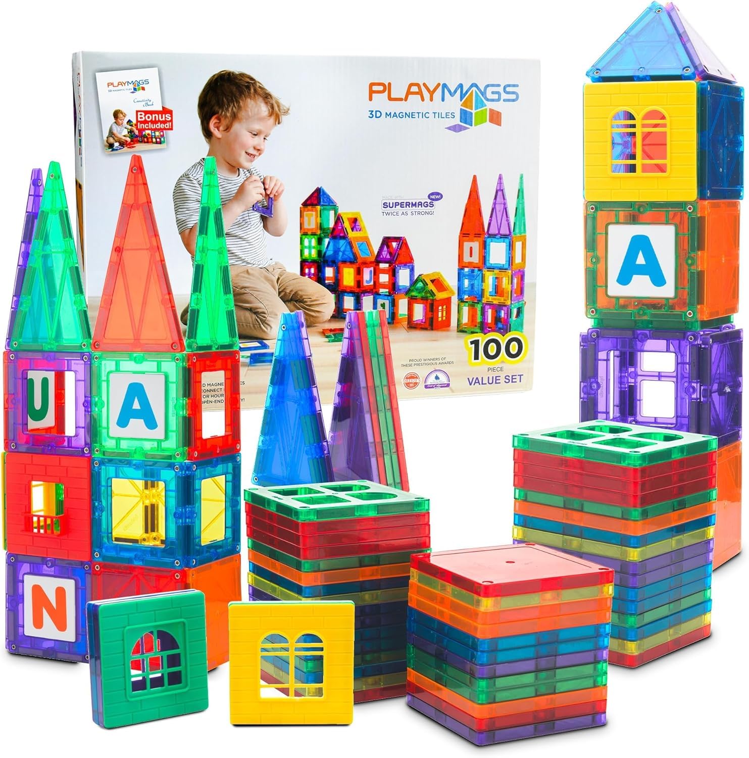Playmags classroom-ready tiles for sensory-friendly learning environments.