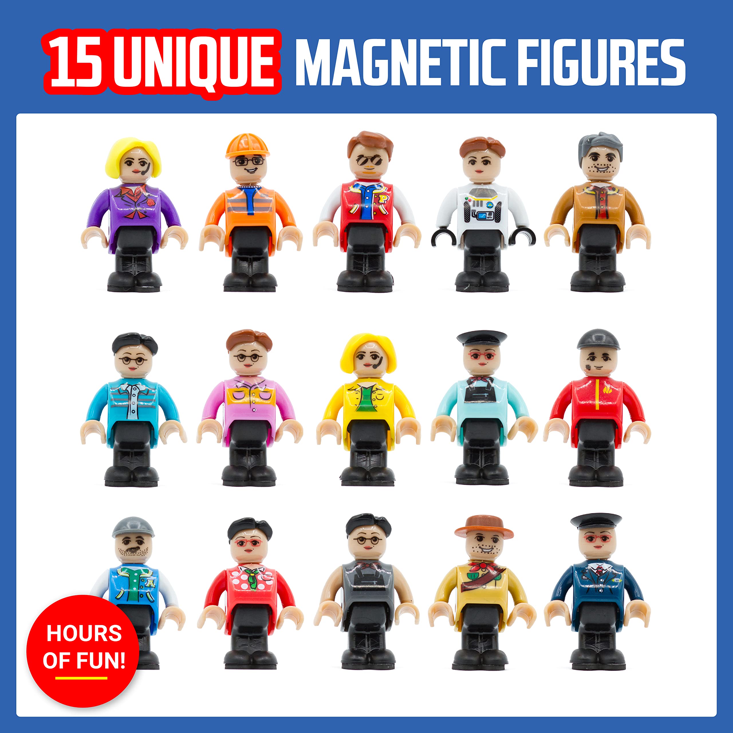 Playmags magnetic figures workers enabling role-play and future skills development.
