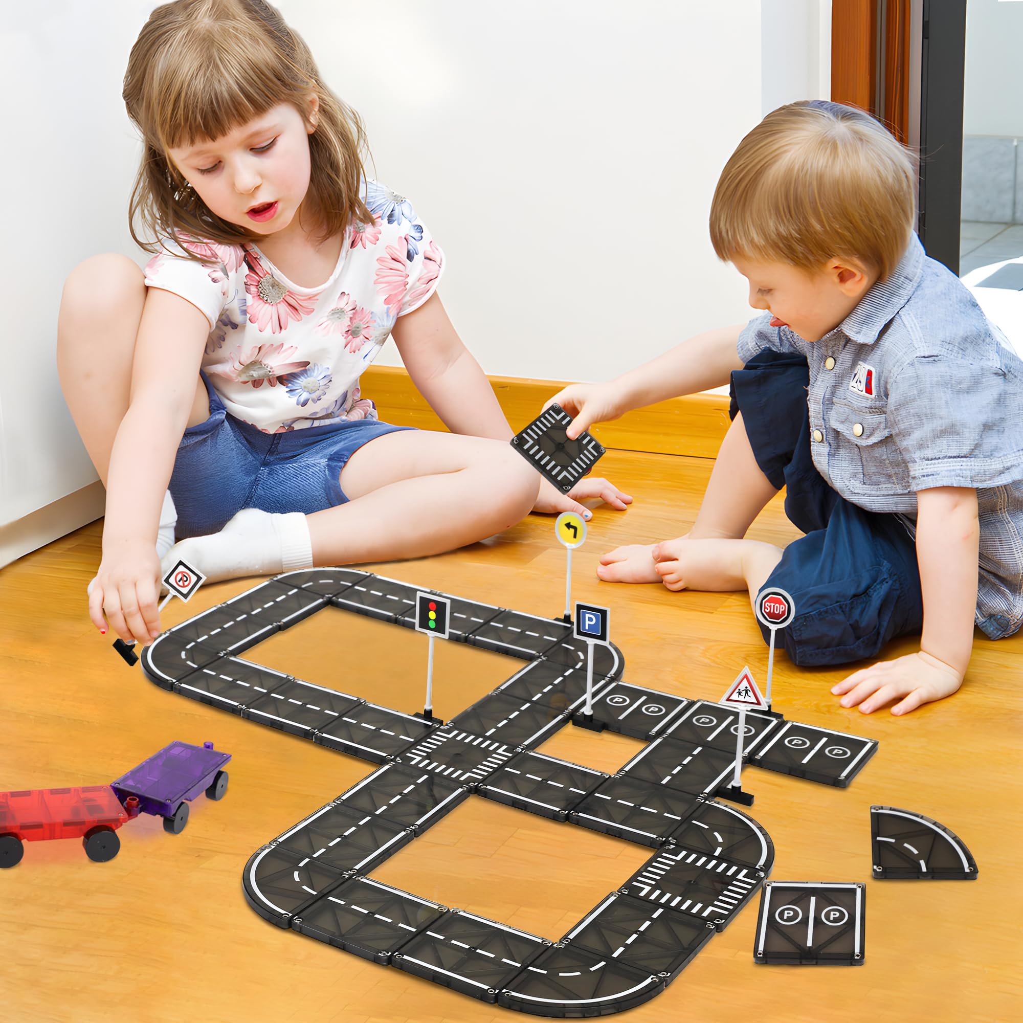 Playmags safe durable ABS plastic with smooth edges.