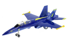 Playmaker Toys Blue Angels F A 18 jet front view with detailed cockpit for display