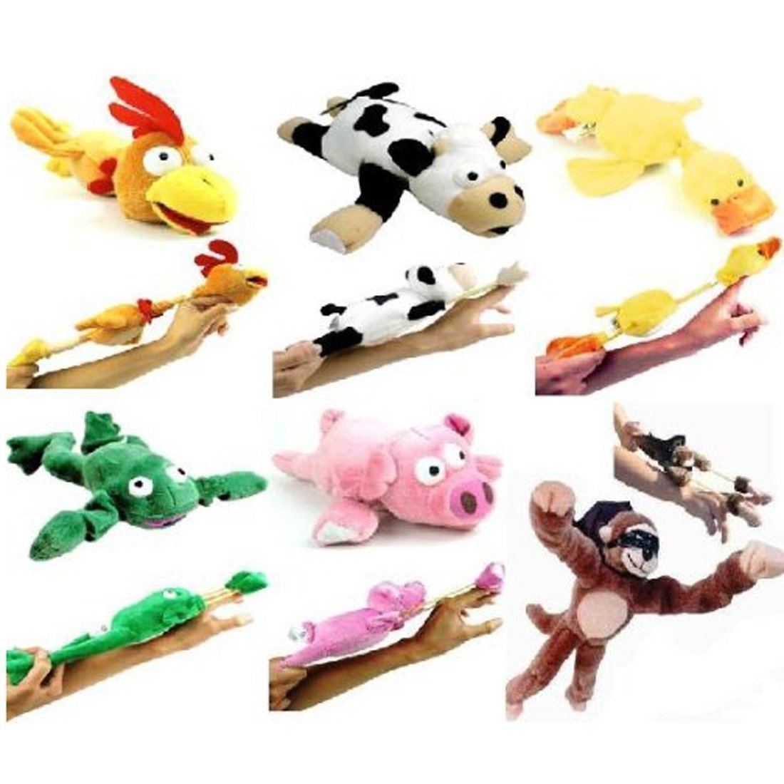Playmaker Toys flying screaming flingshot animal plush offering energetic launch play with sound effects