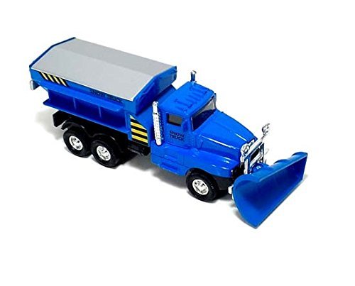 Playmaker Toys Show Plow Truck, blue die-cast with pullback action for kids' winter play