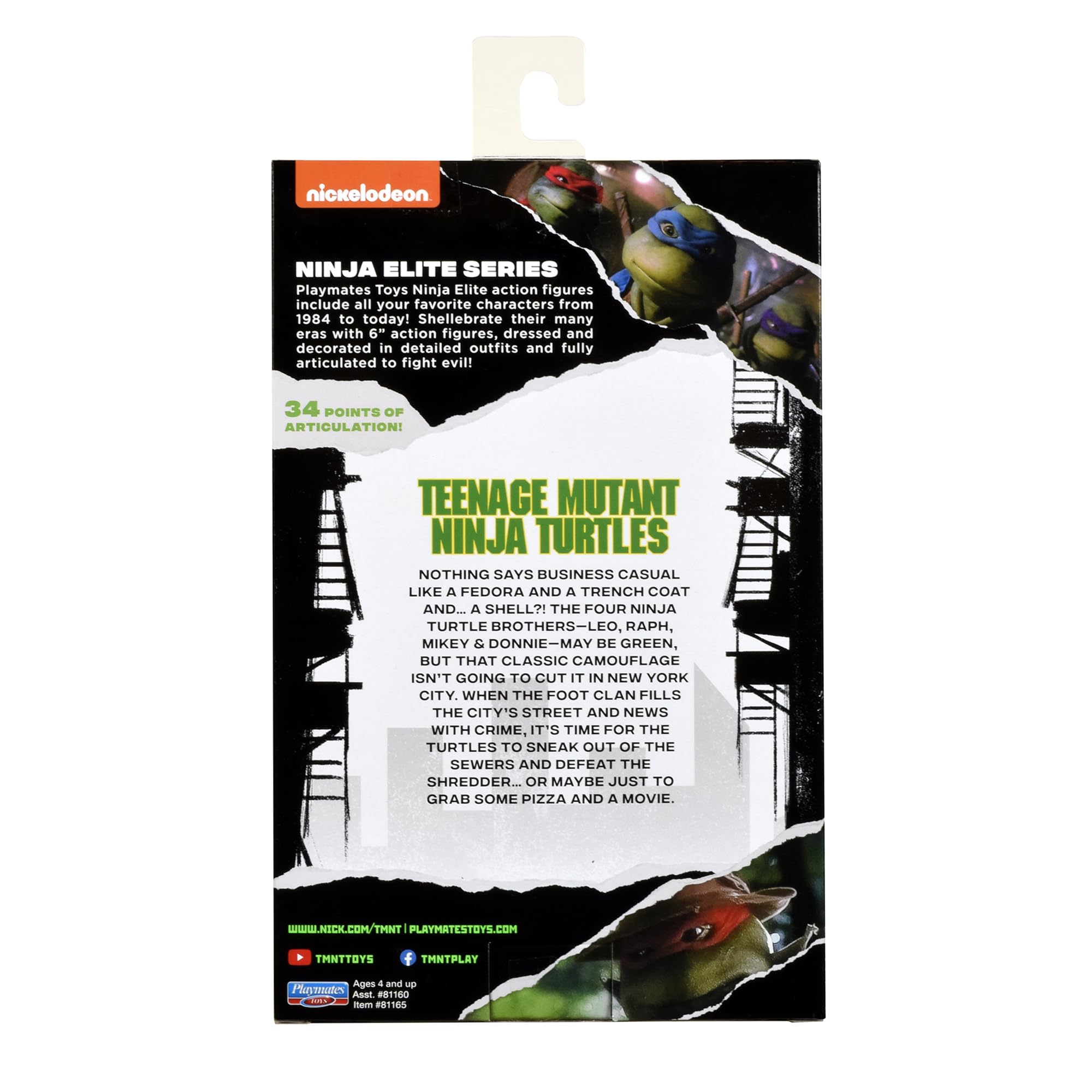 Packaging view of Teenage Mutant Ninja Turtles Donatello by Playmates.