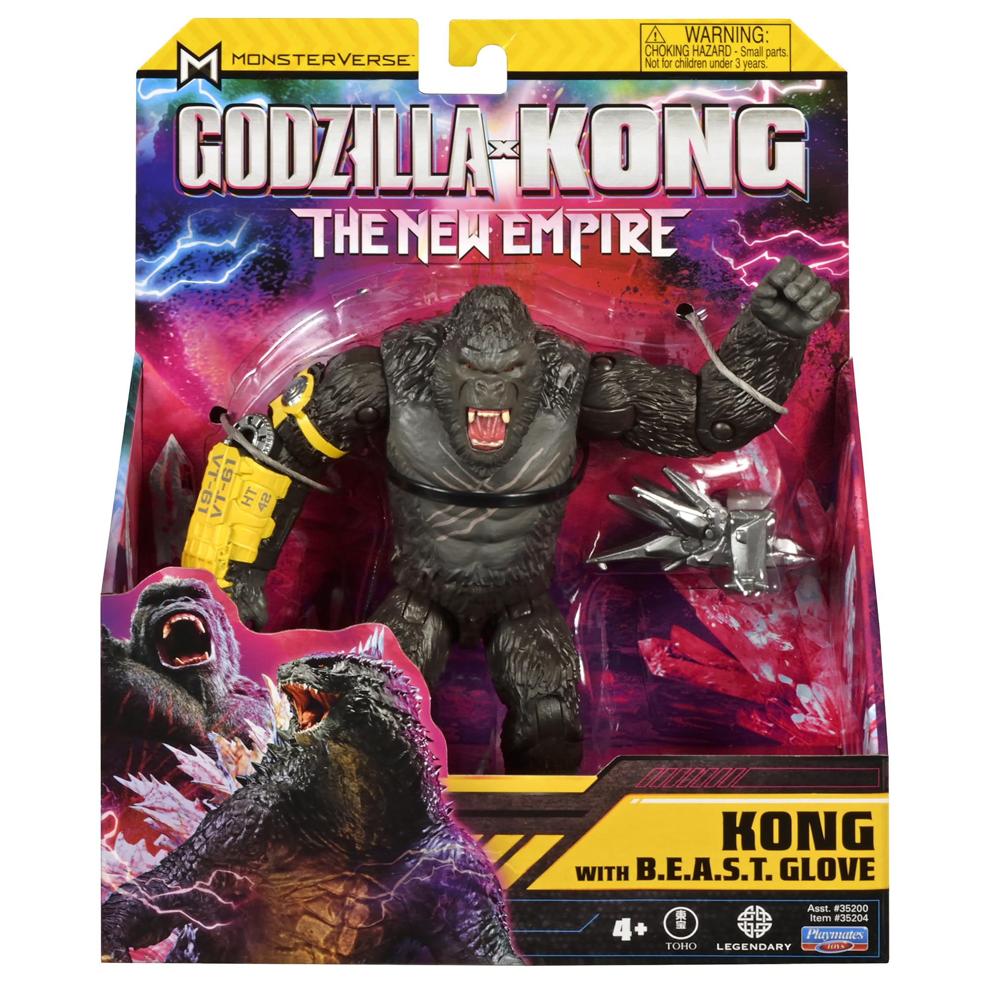 PlayMates Kong's BEAST Glove detail adds authentic movie-inspired arm accessory.