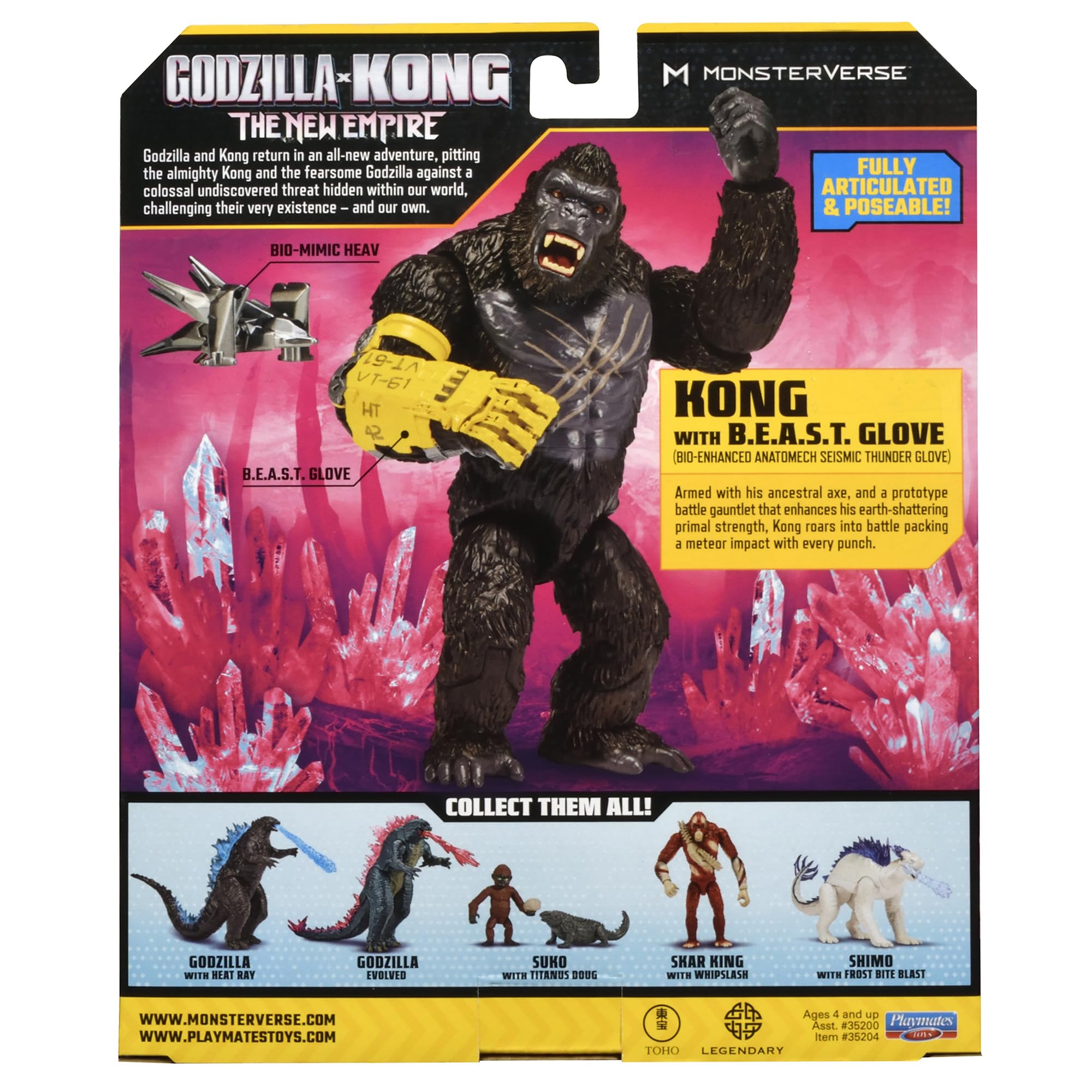 PlayMates Godzilla x Kong packaging adds collectible appeal.