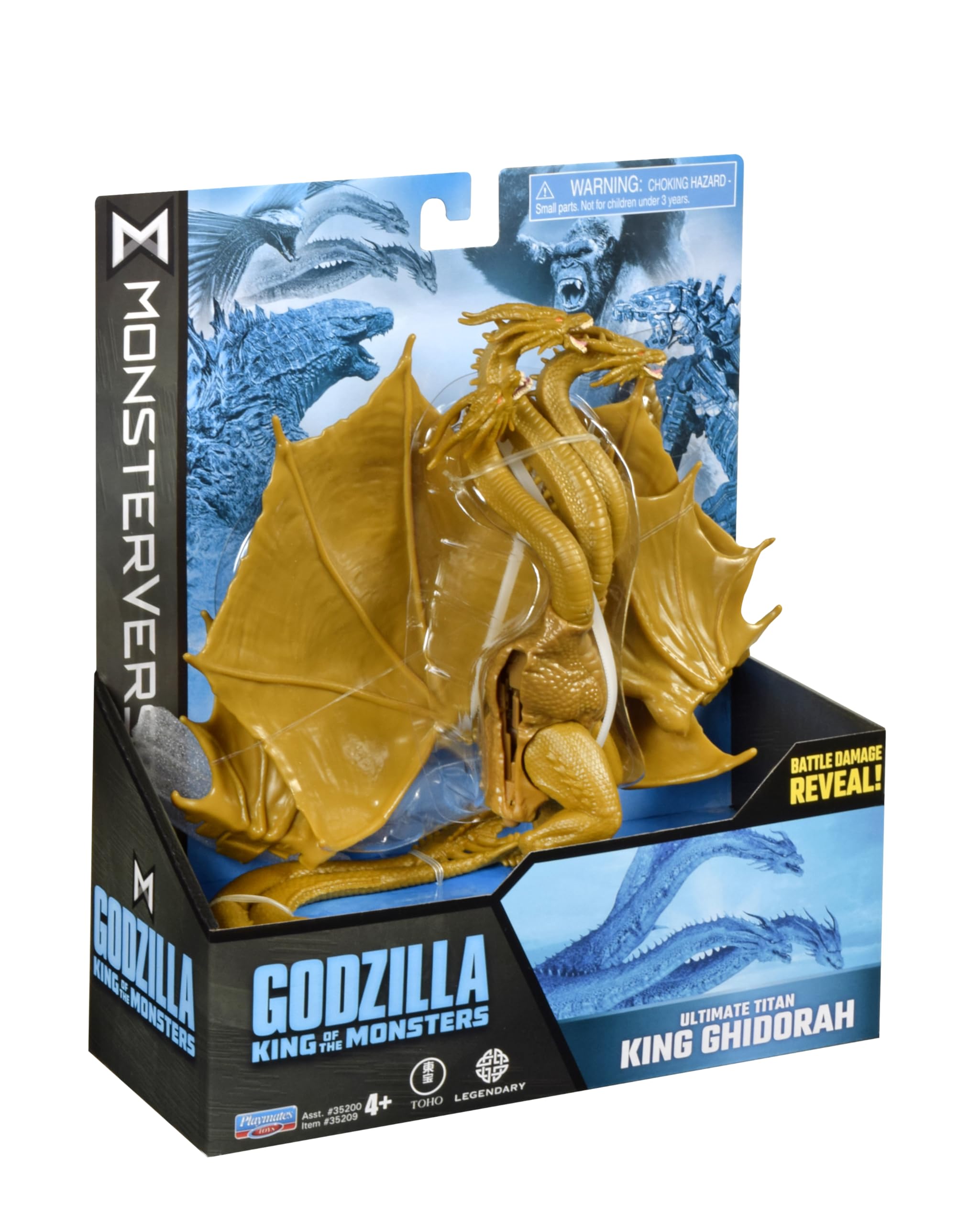PlayMates King Ghidorah 6-inch packaging carded view for collectors
