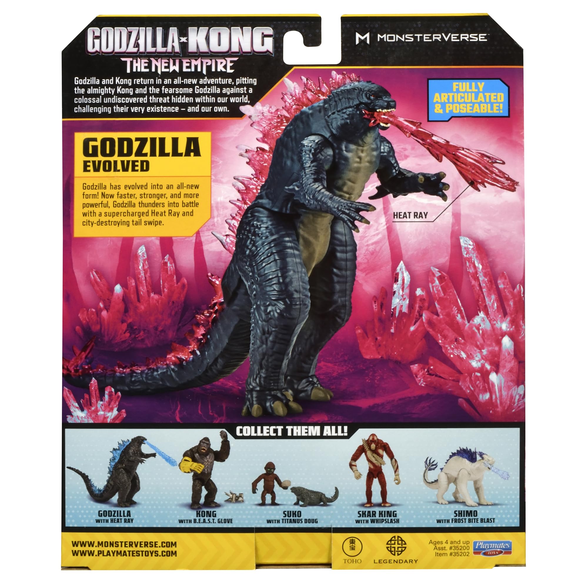 PlayMates MonsterVerse collection figure ready to form epic battles on display.