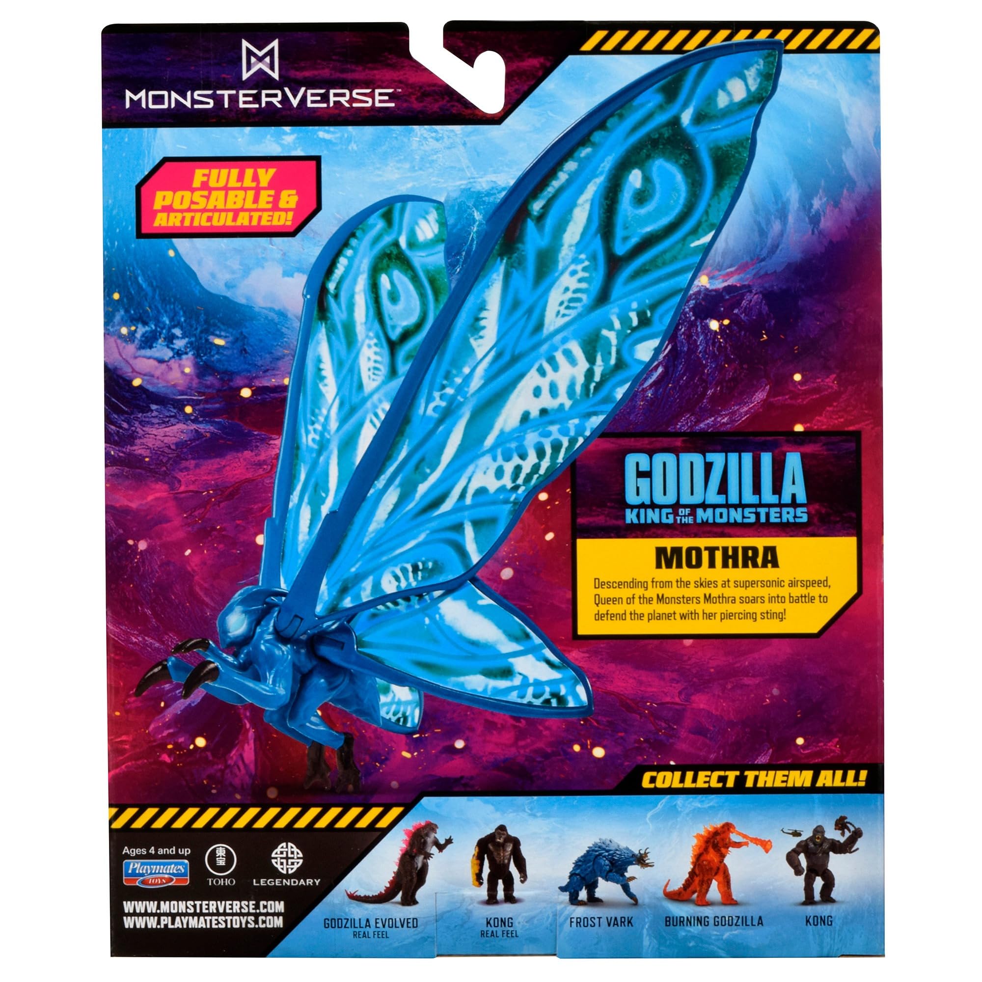 PlayMates MonsterVerse Mothra articulation points enable dynamic poses