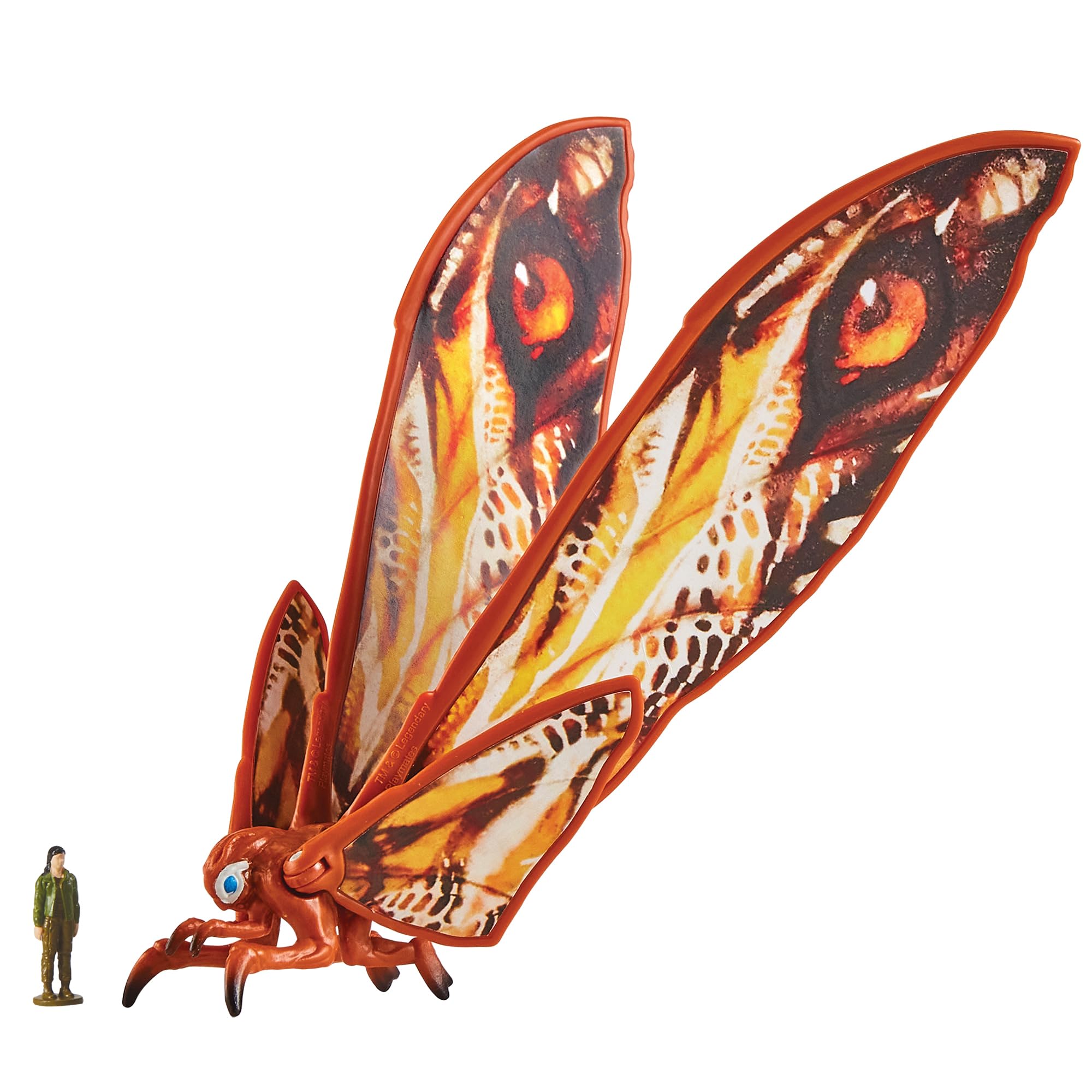 PlayMates Mothra with Jia 6-inch figure front view for dynamic display poses.