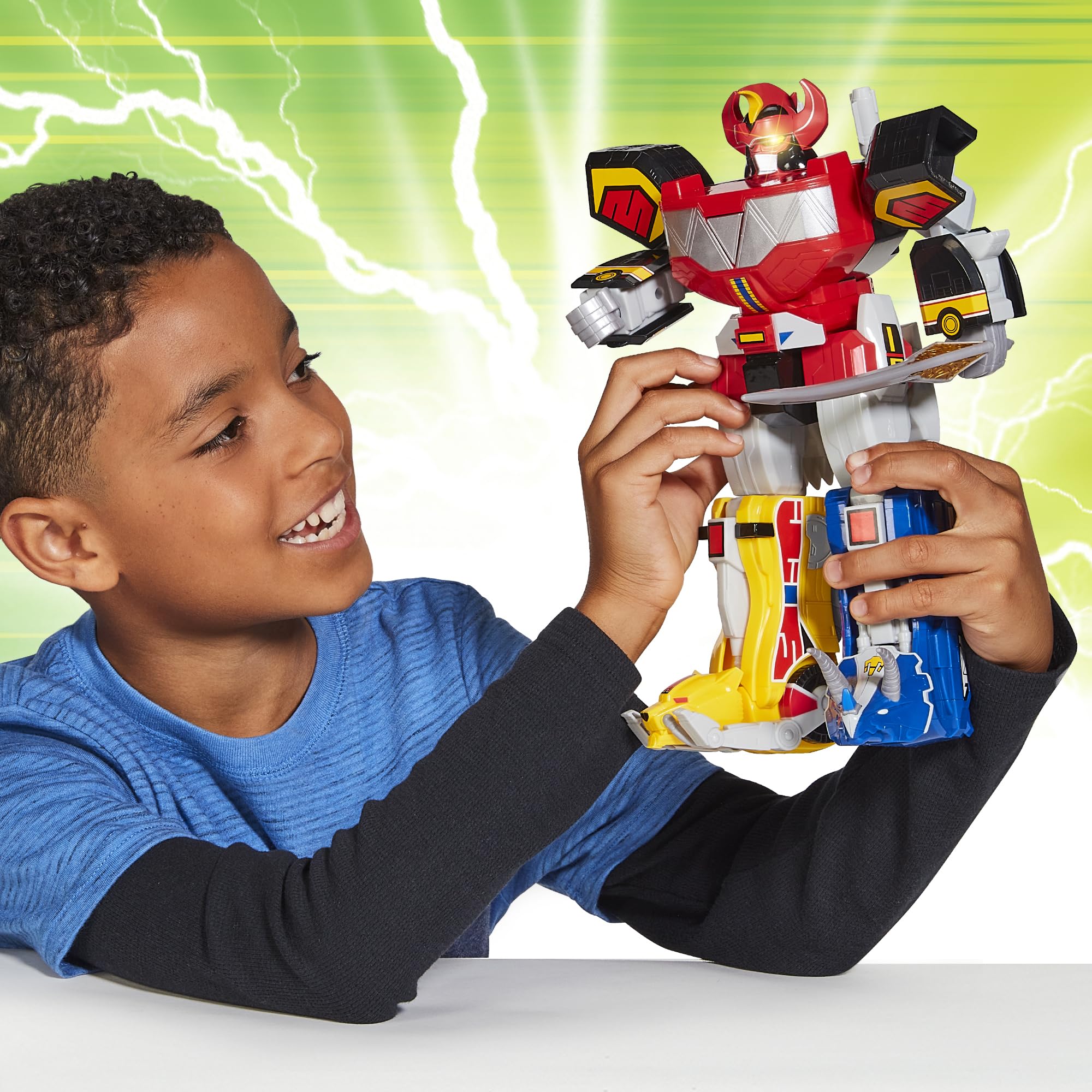 Collectible Megazord line invites fans to build the Mighty Morphin lineup.