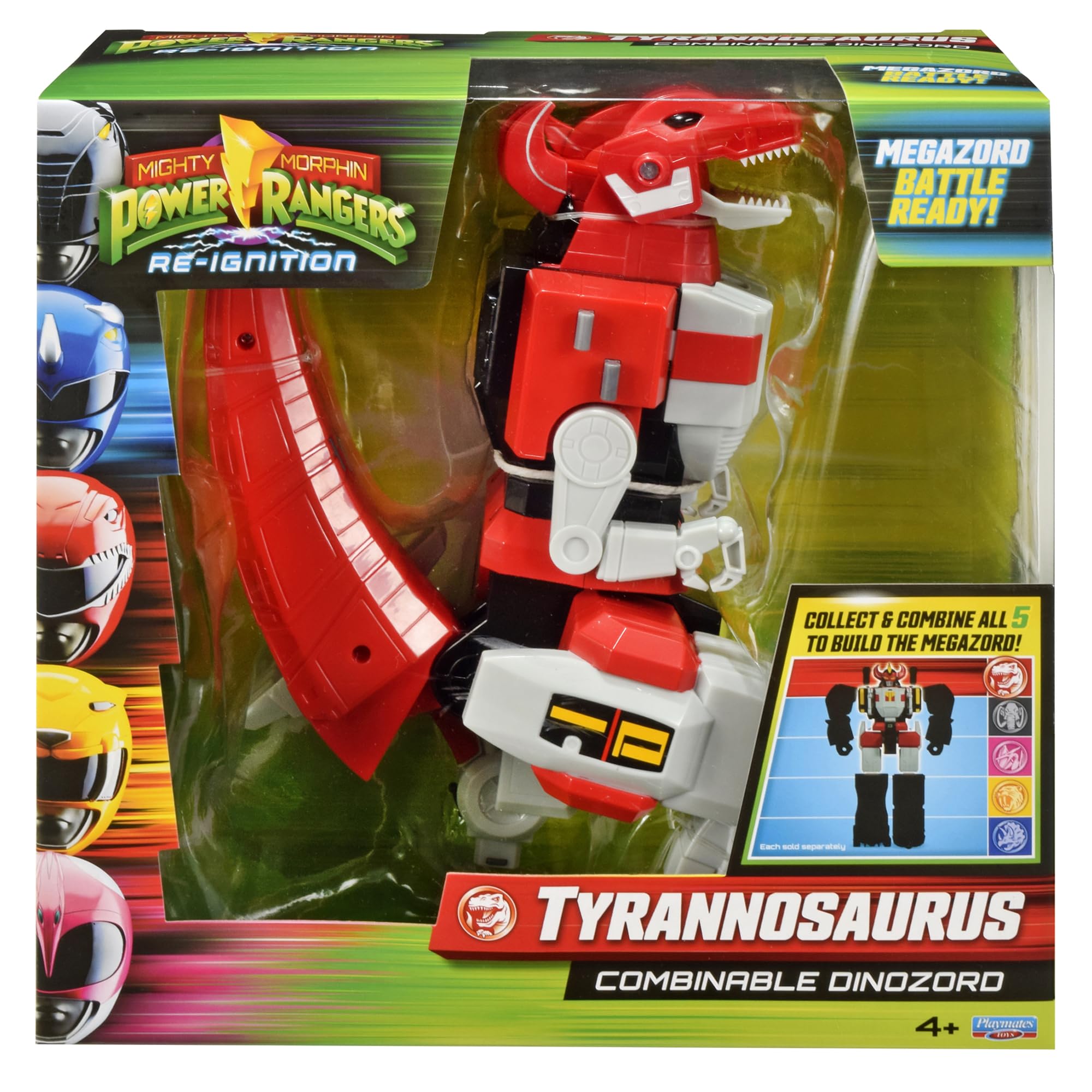 PlayMates Power Rangers Re-Ignition Megazord Tyrannosaurus Rex figure for display