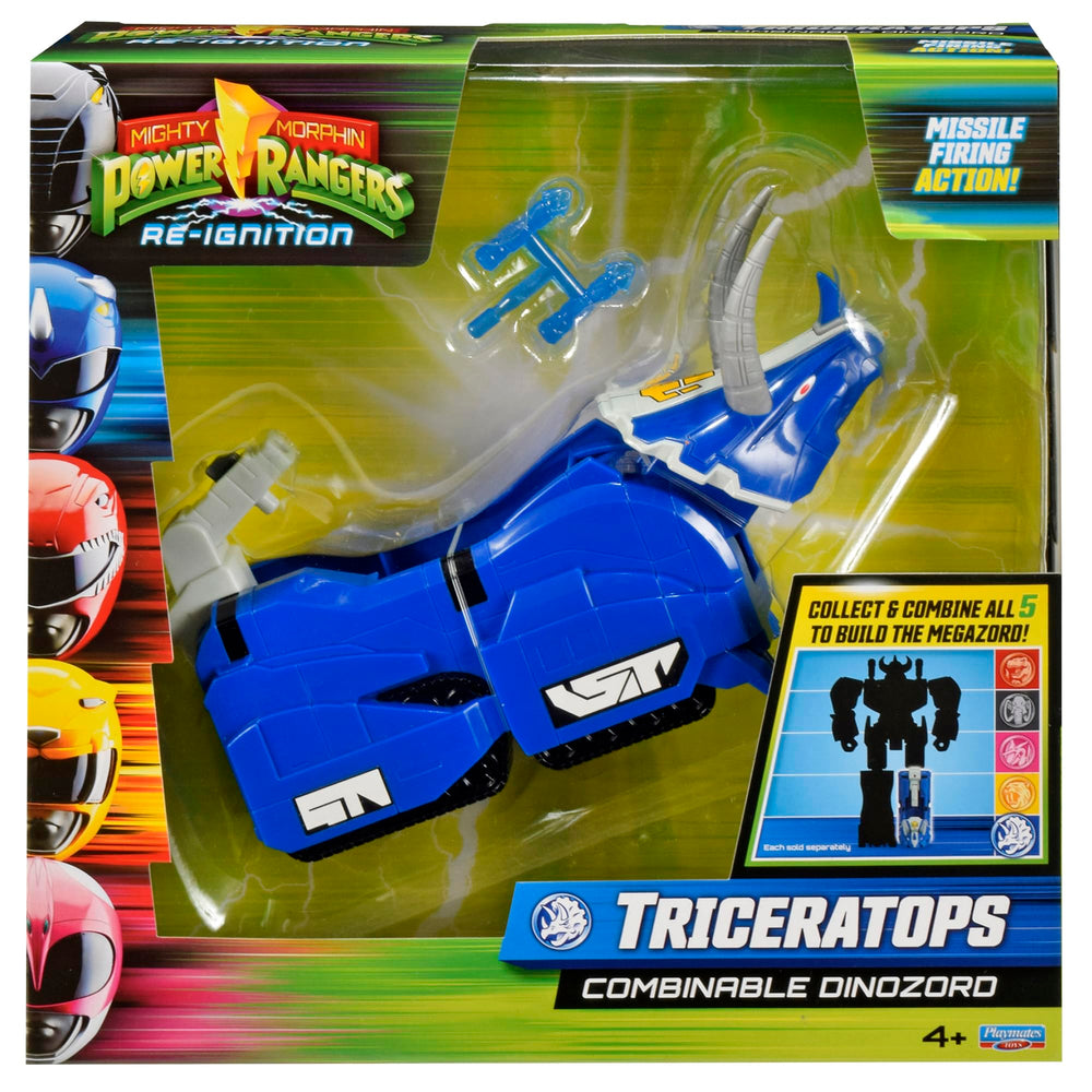 PlayMates Power Rangers Triceratops Megazord 6-inch figure, ideal for imaginative play and display