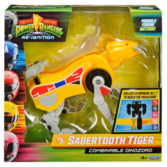 PlayMates Saber-Toothed Tiger Dinozord front view shows show-accurate colors for display