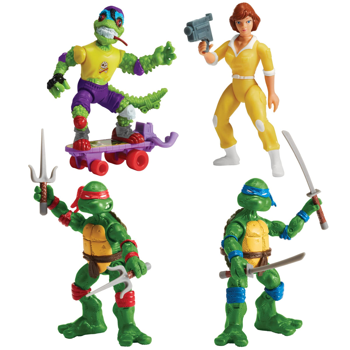 PlayMates Leonardo figure with katana, authentic 1990s TMNT design for display and play