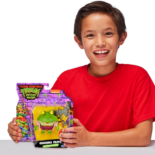 Playmates TMNT Genghis Frog side view perfect for poseable storytelling and collection.
