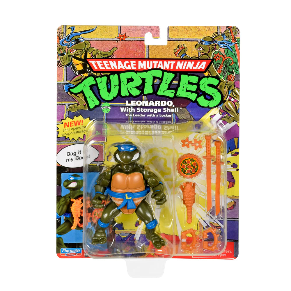 TMNT Leonardo with katanas, stars, and claws for imaginative play