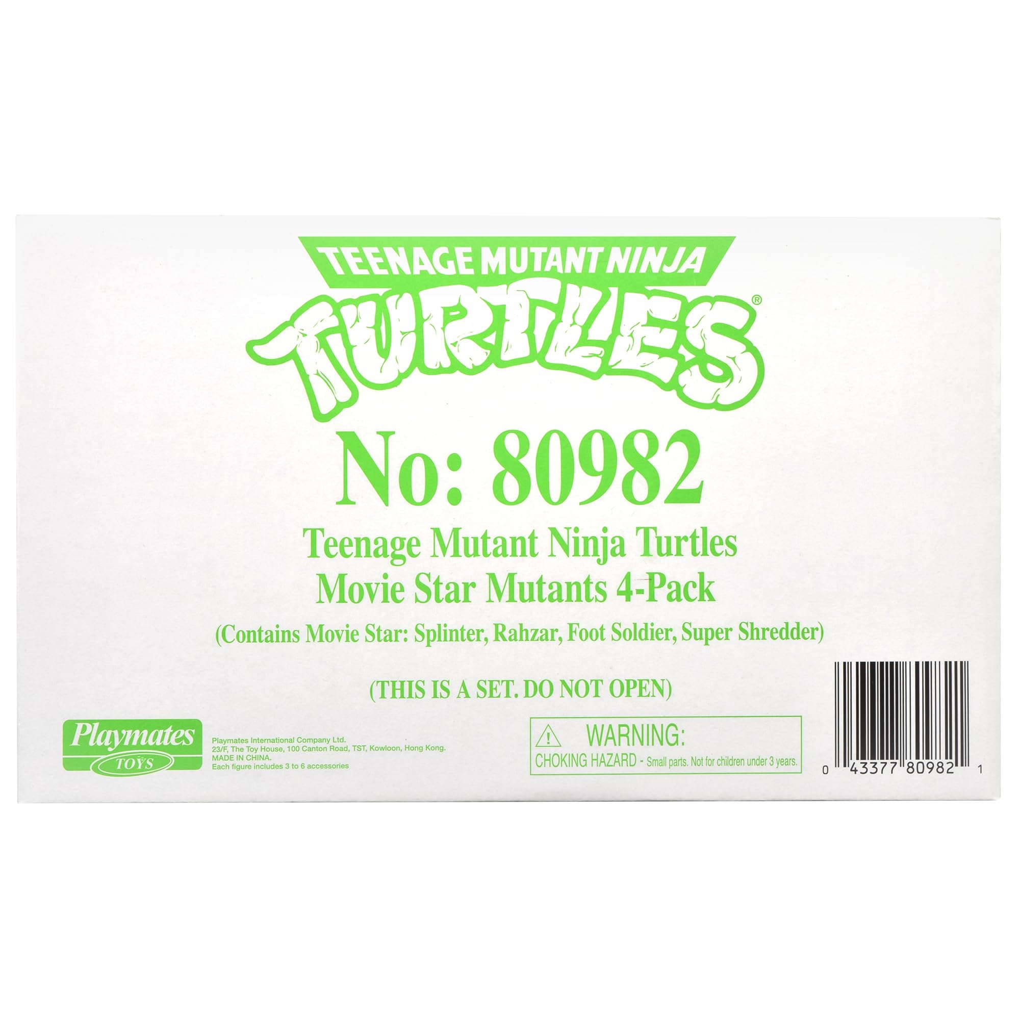 PlayMates TMNT Movie Star figures in 4-inch scale for compact display and play.