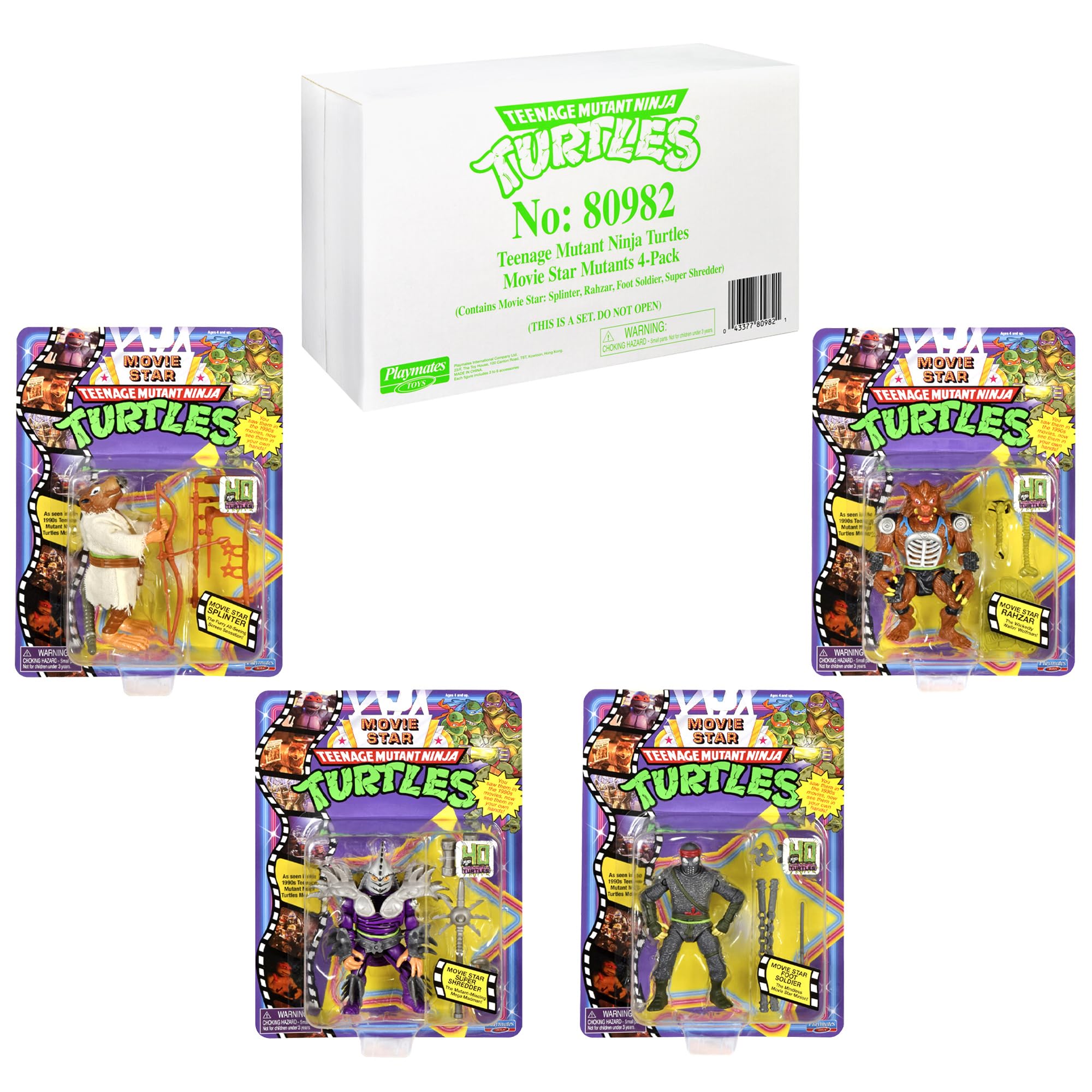 PlayMates TMNT Movie Star weapons set for complete battle-ready posing.