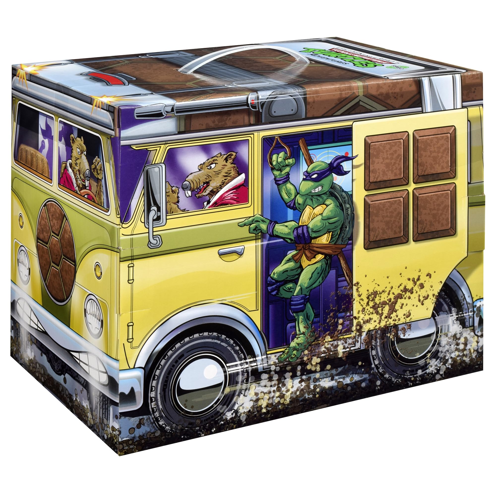 PlayMates TMNT Series 2 illustrated Turtle Van box art for display.