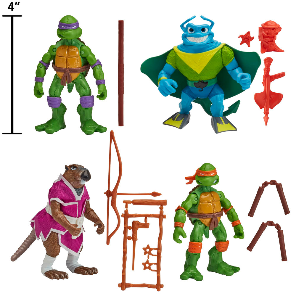 PlayMates TMNT Michelangelo figure with nunchaku for action poses and storytelling.