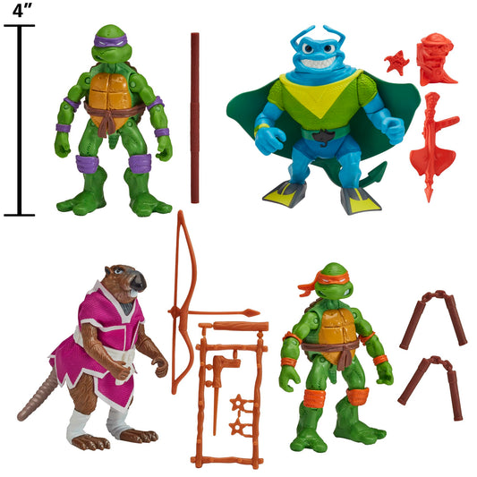 PlayMates TMNT Michelangelo figure with nunchaku for action poses and storytelling.