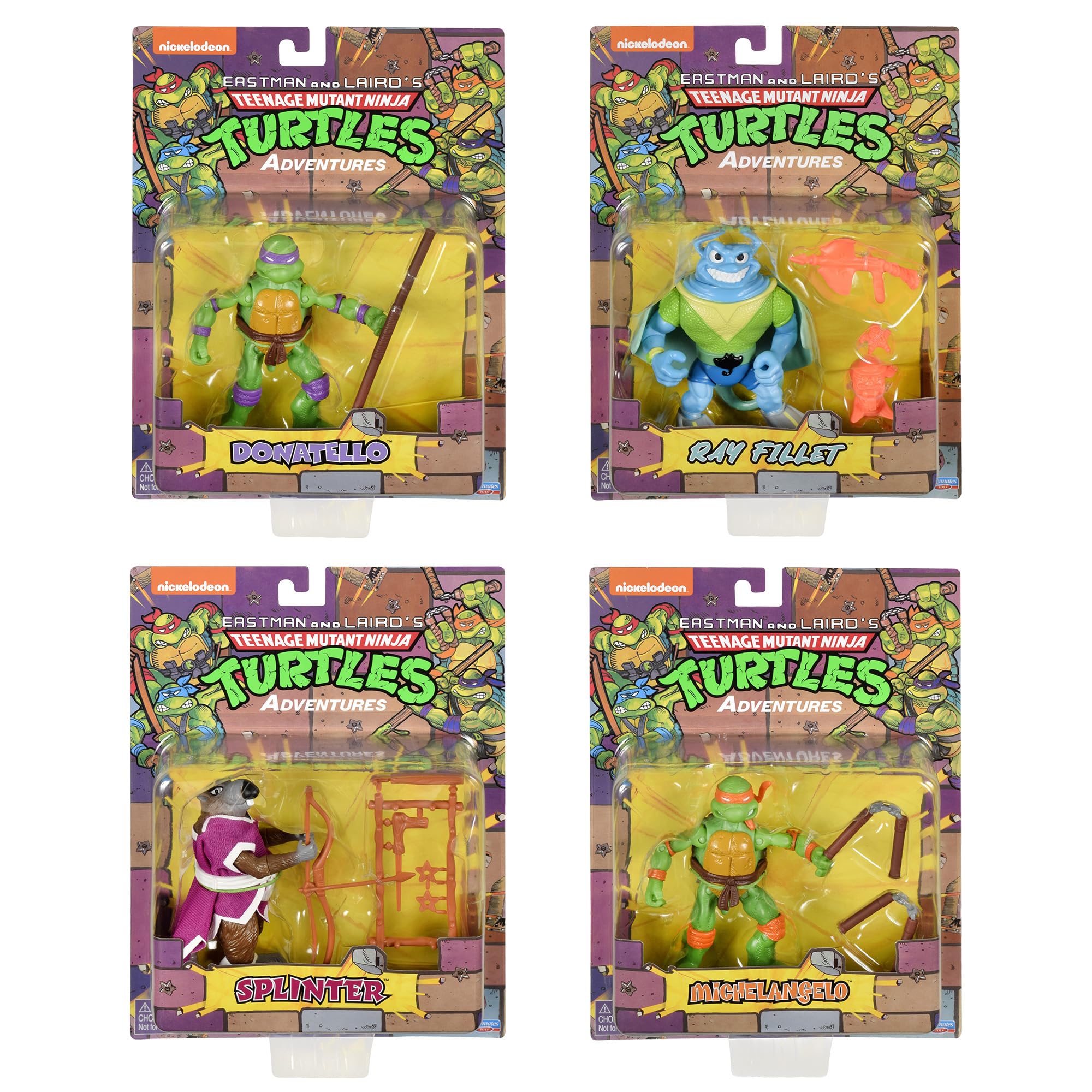 PlayMates TMNT Splinter figure in classic mentor style for display and role play.