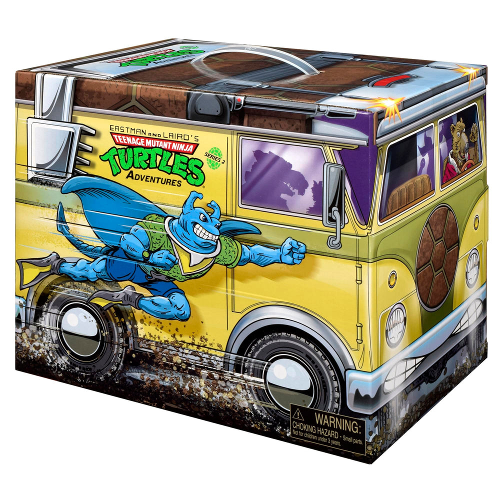 PlayMates TMNT Series 2 Turtle Van box packaging highlighting collectible artwork.
