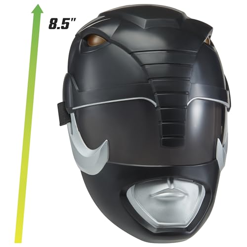 Playmates Toys Black Ranger mask detailed sculpt for faithful cosplay