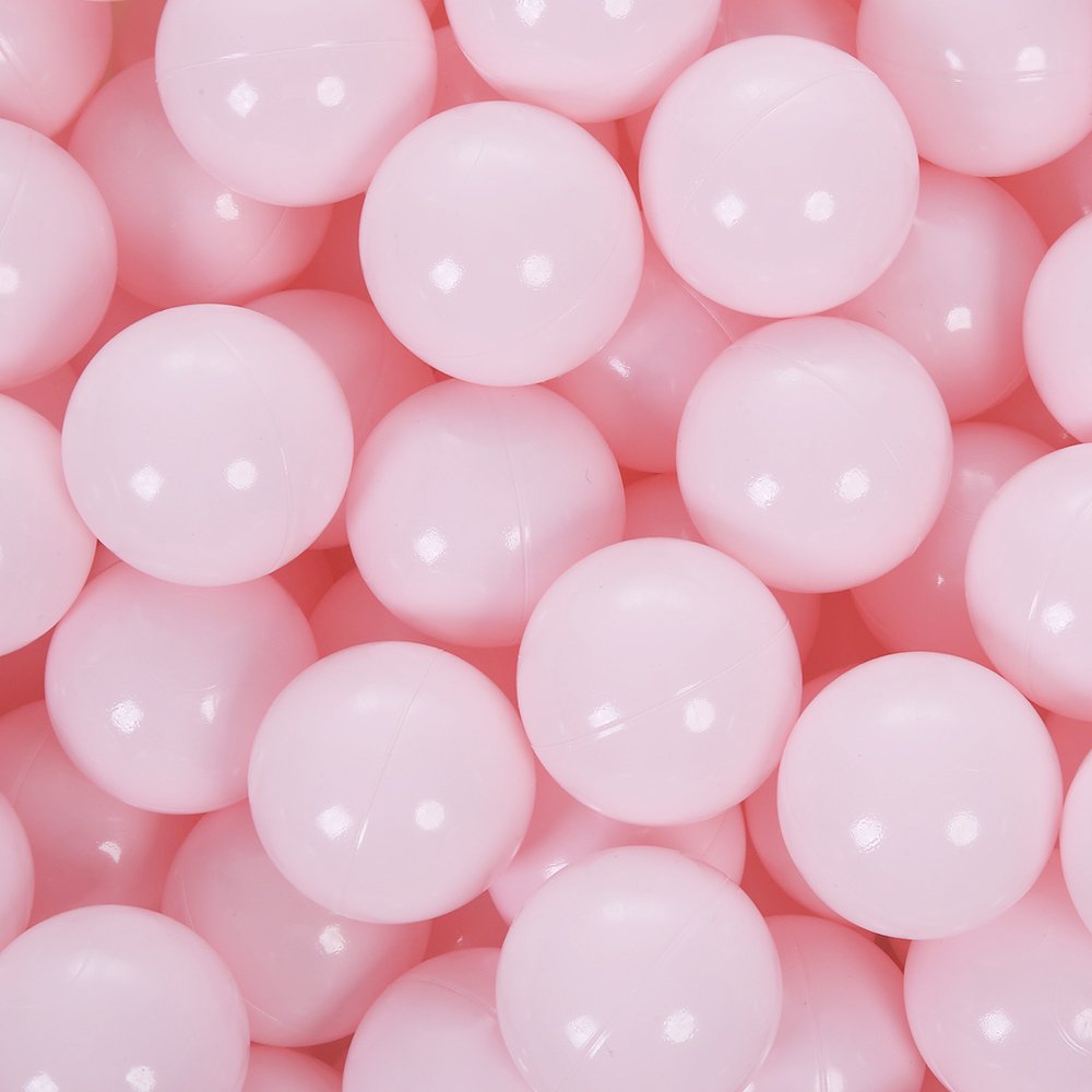 PlayMaty Ball Pit Balls in light pink pack of 50 ready for safe play.