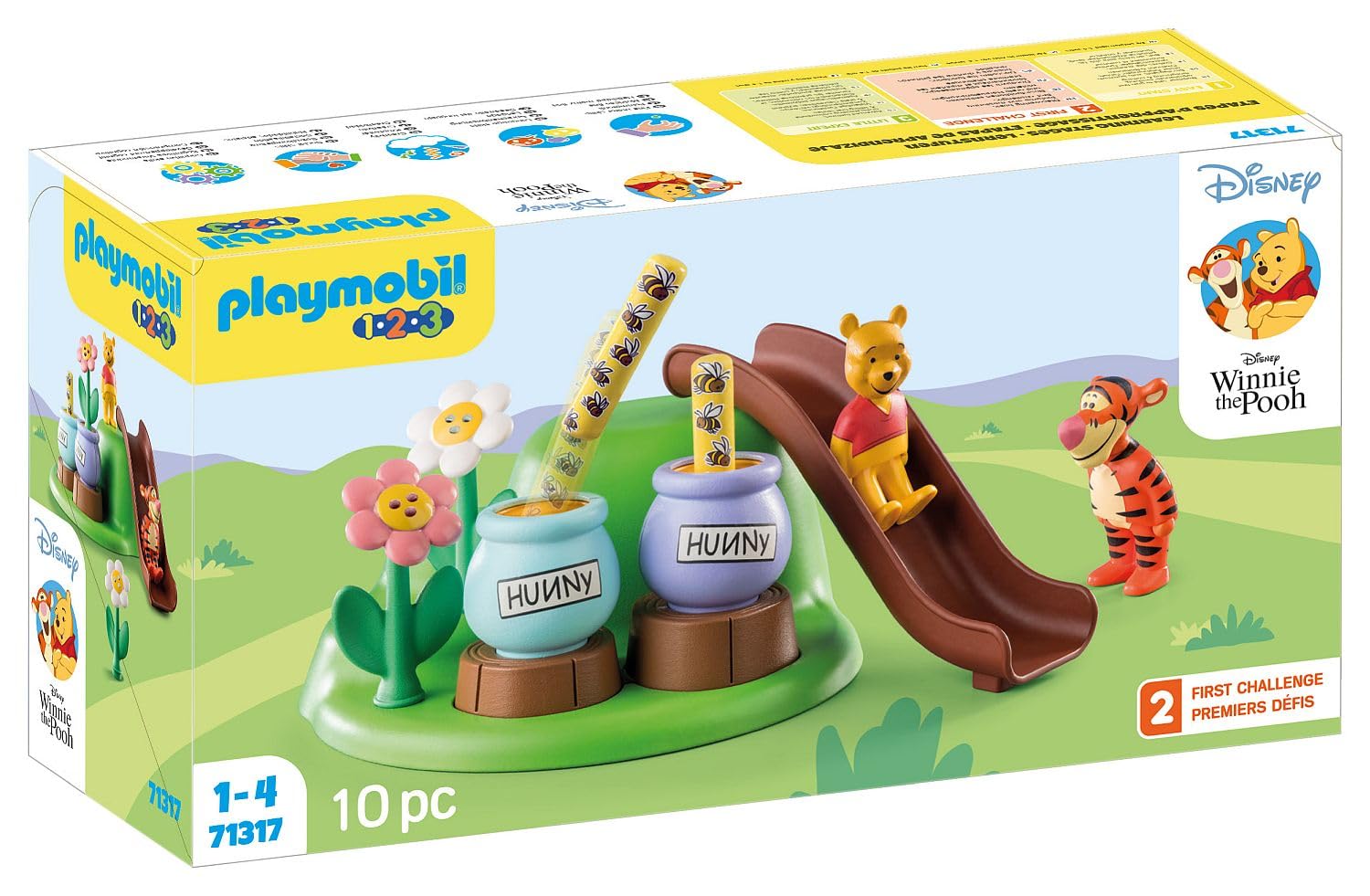 Playmobil 1.2.3 Winnie’s and Tigger’s Bee Garden honey pots demonstrate cause-and-effect