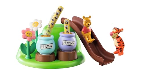Playmobil 1.2.3 Winnie’s and Tigger’s Bee Garden includes ten pieces for creative play
