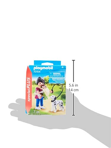 Playmobil 70154 set packaging shows a complete family stroll for kids.