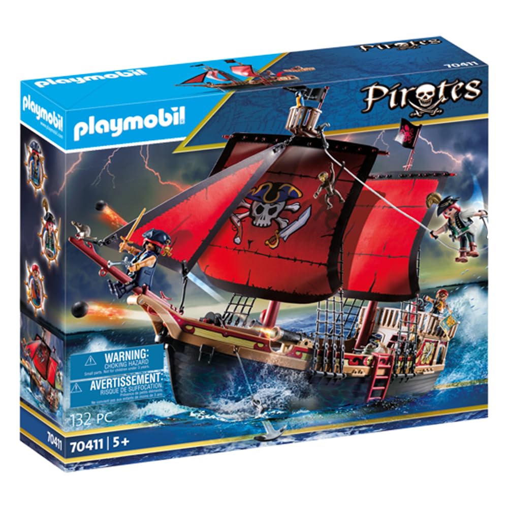 Playmobil 70411 pirate ship with cannons for imaginative water battles