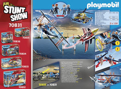 Playmobil Air Stunt Show Phoenix Biplane motorized propeller powers exciting flights.