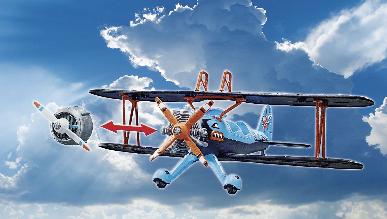 Playmobil Air Stunt Show Phoenix Biplane pylons setup rounds out the obstacle course.