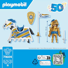Playmobil anniversary knight packaging and display-ready, a great gift for fans.