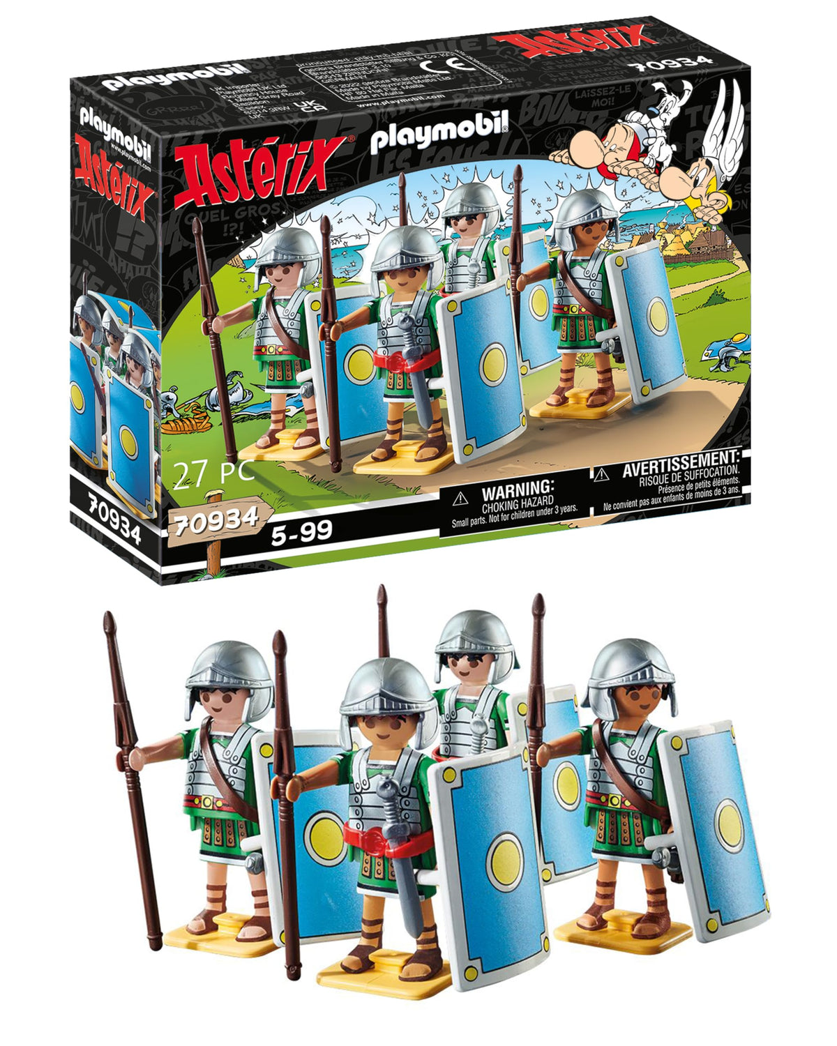 Playmobil Asterix Roman troop four soldiers for imaginative play