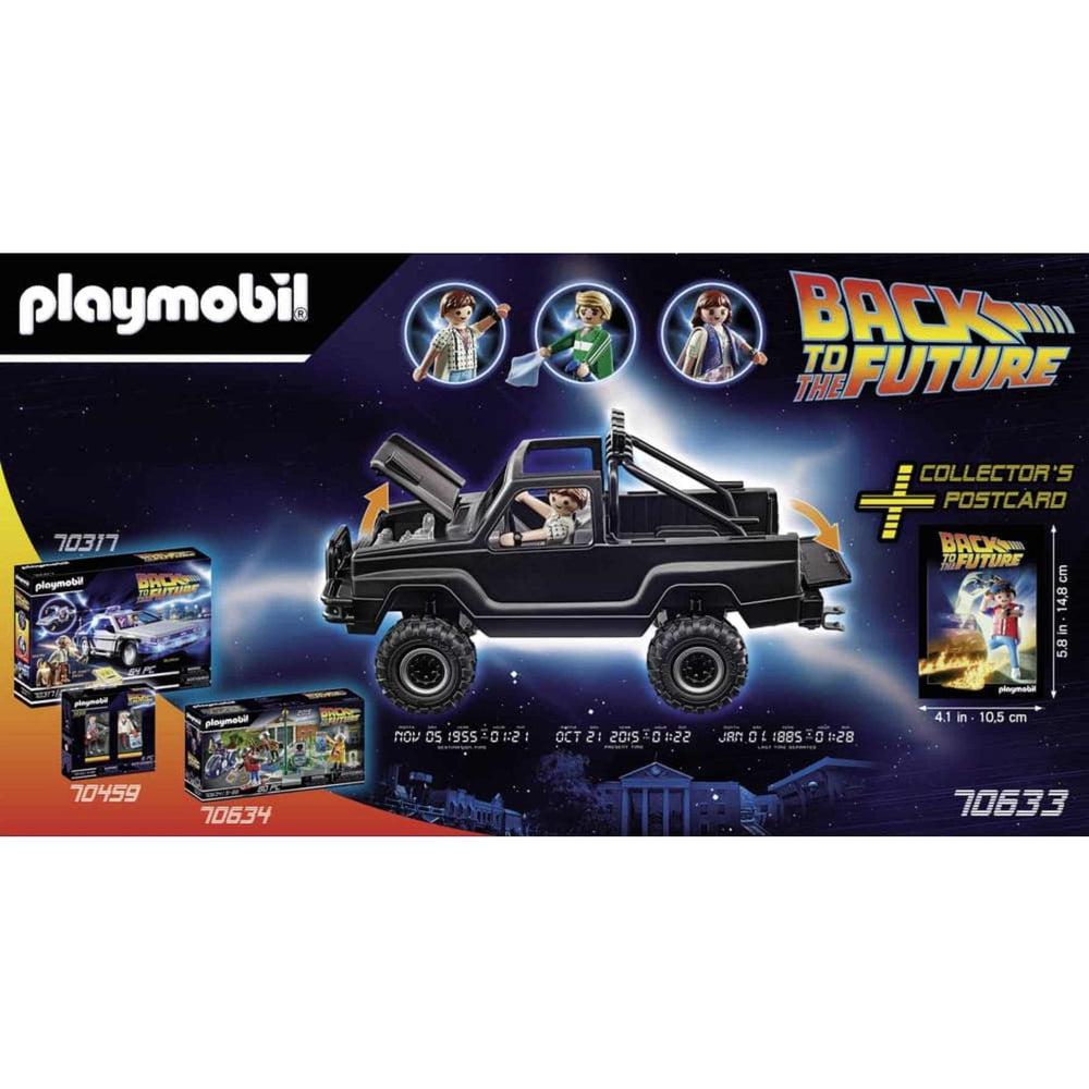 Playmobil Back to The Future Marty’s Pickup Truck assembly shot highlights easy setup.