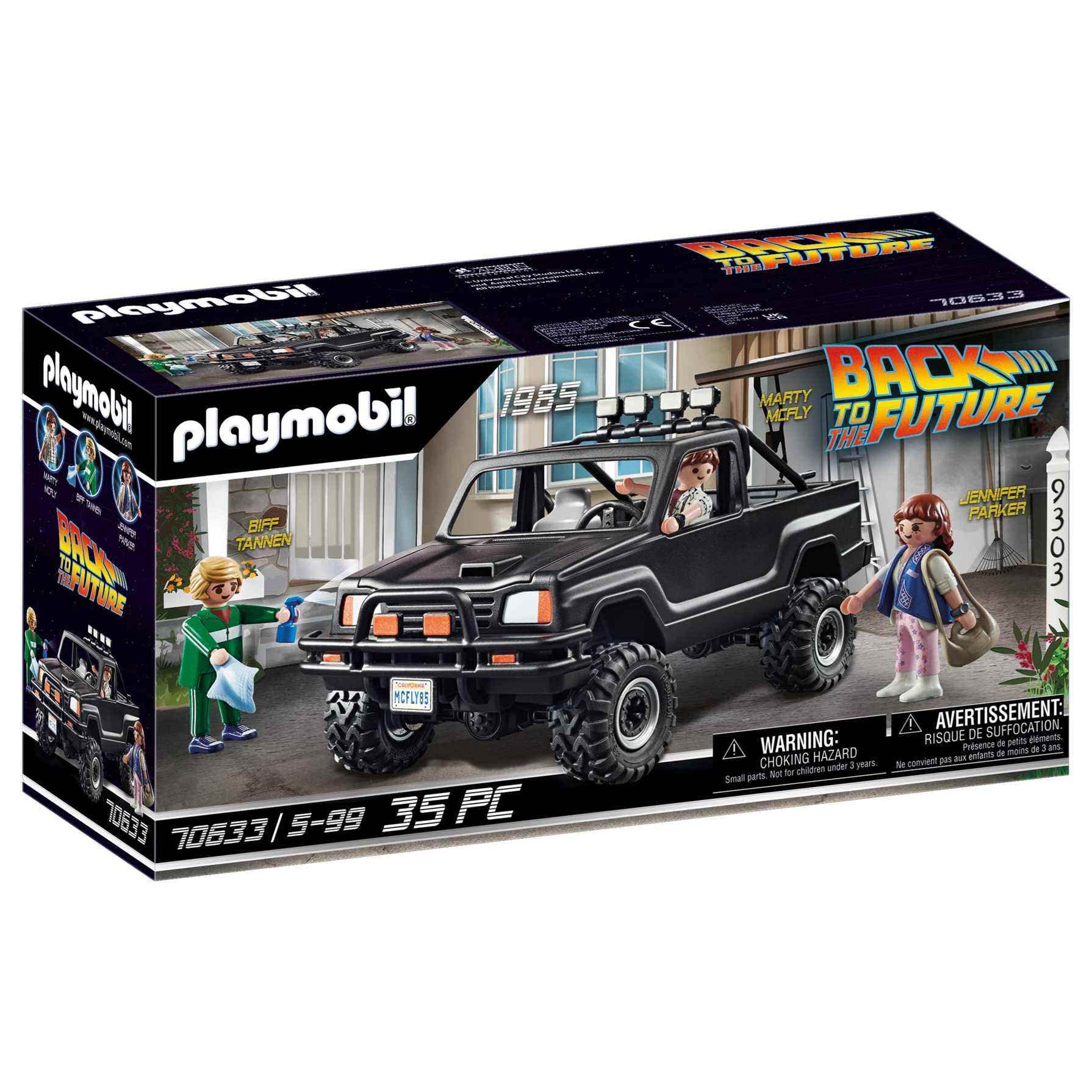 Playmobil Back to The Future Marty’s Pickup Truck front view, inviting imaginative play and detail appreciation.