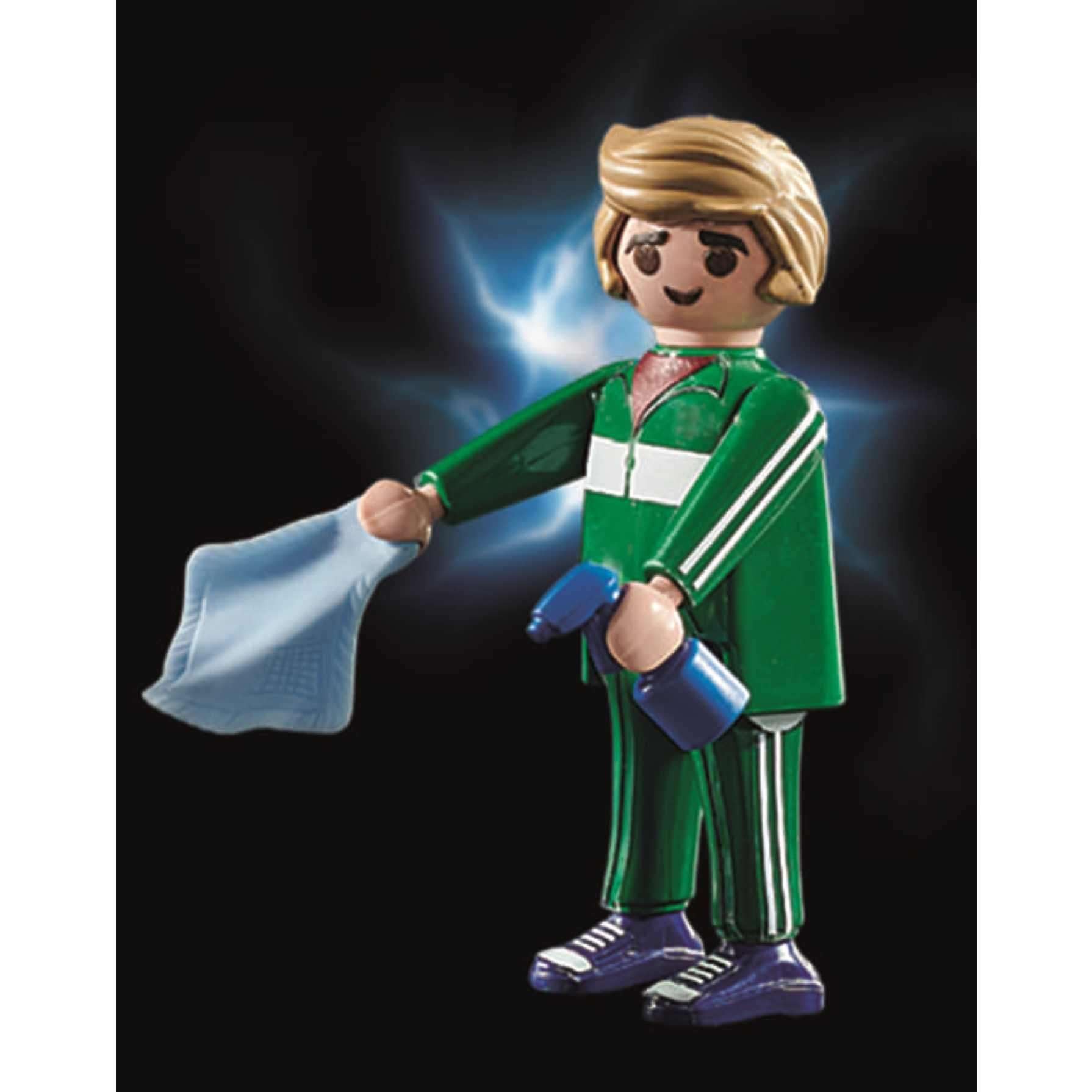 Playmobil Back to The Future packaging display helps plan a balanced shelf setup.