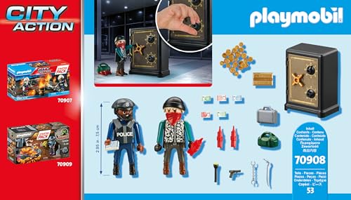 Playmobil Bank Robbery Starter Pack gold bars and money pieces for pretend heist